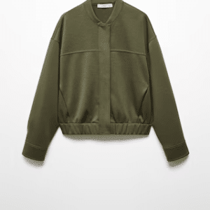 Chaqueta Bomber Costuras Decorativas