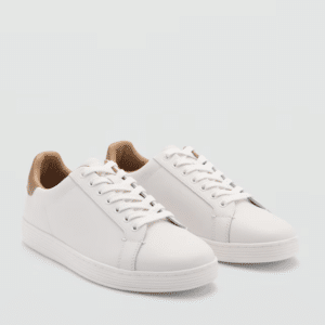 Deportivas Piel Panel Contraste